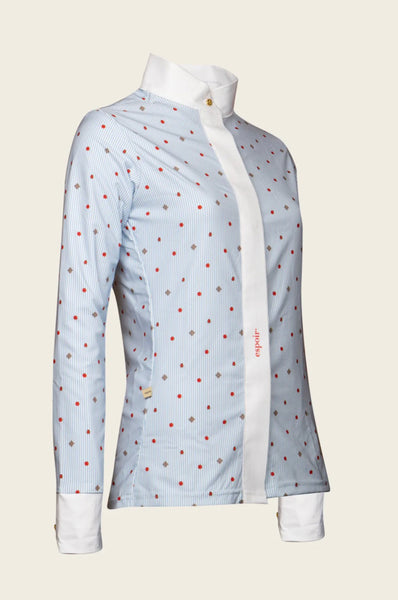 Espoir Sky Blue Beetle & Daisy Formal Button UV Show Shirt