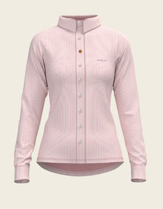 Espoir Stripes On Rose Ladies Button Shirt