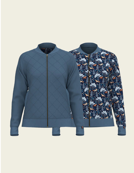 Espoir Mid Blue Forest Reversible Jacket