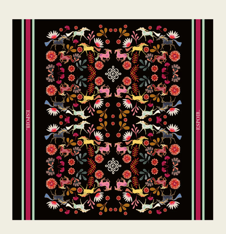 Espoir Bouquet on Black Scarf