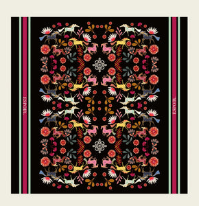 Espoir Bouquet on Black Scarf